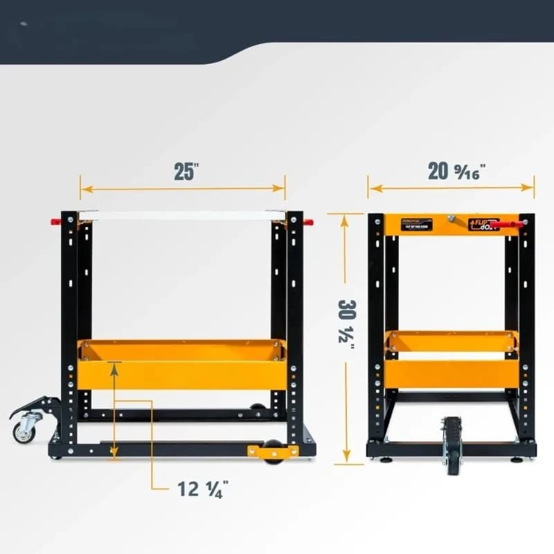 Meubles. Outils électriques et à main, support à outils rabattable avec roulettes, établi Mobile d'u