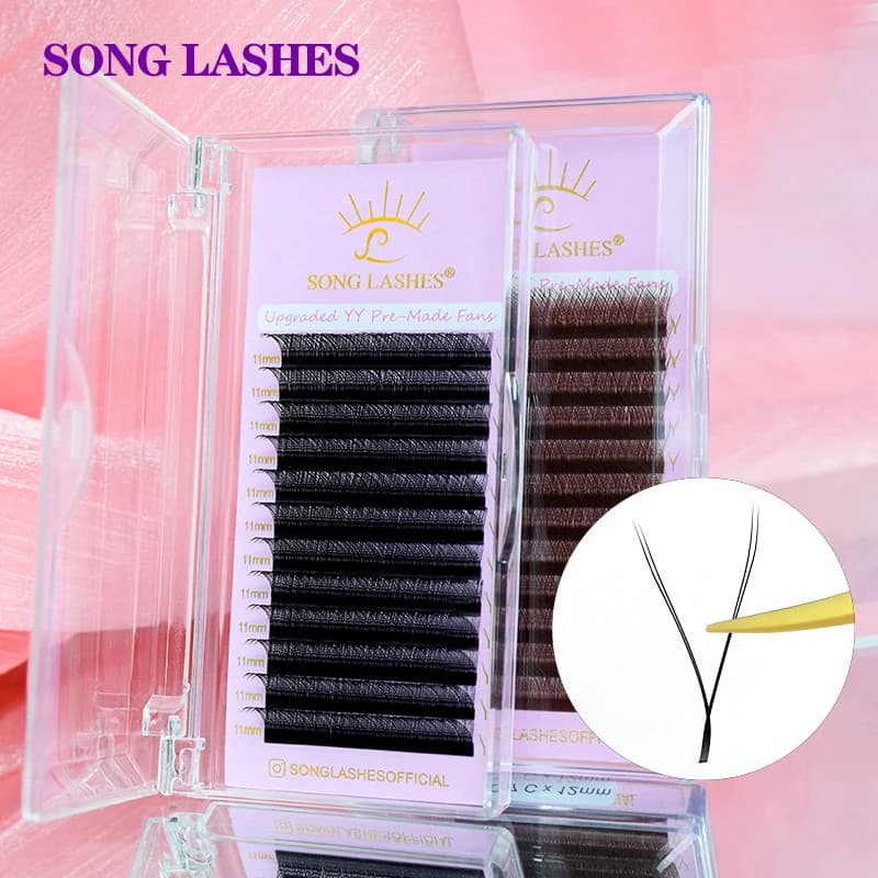 SONG LASHES Y forme ventilateurs préfabriqués Extensions de cils pour Salon cils individuels C D DD 