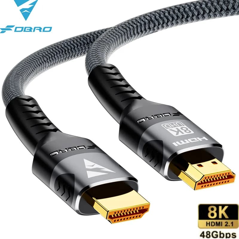 FDBRO 8K HDMI 2.1 câble 4K @ 120Hz 8K @ 60Hz HDMI2.1 câble 48Gbps adaptateur pour RTX 3080 eARC HDR1