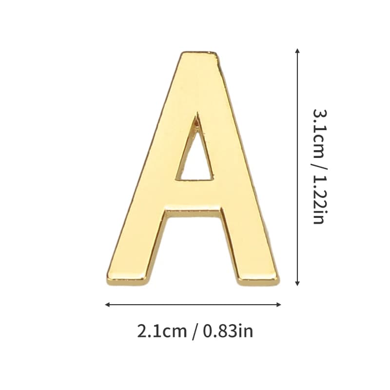 1 pièces en métal auto-adhésif numéro de maison lettres de l'alphabet anglais pour appartement chamb