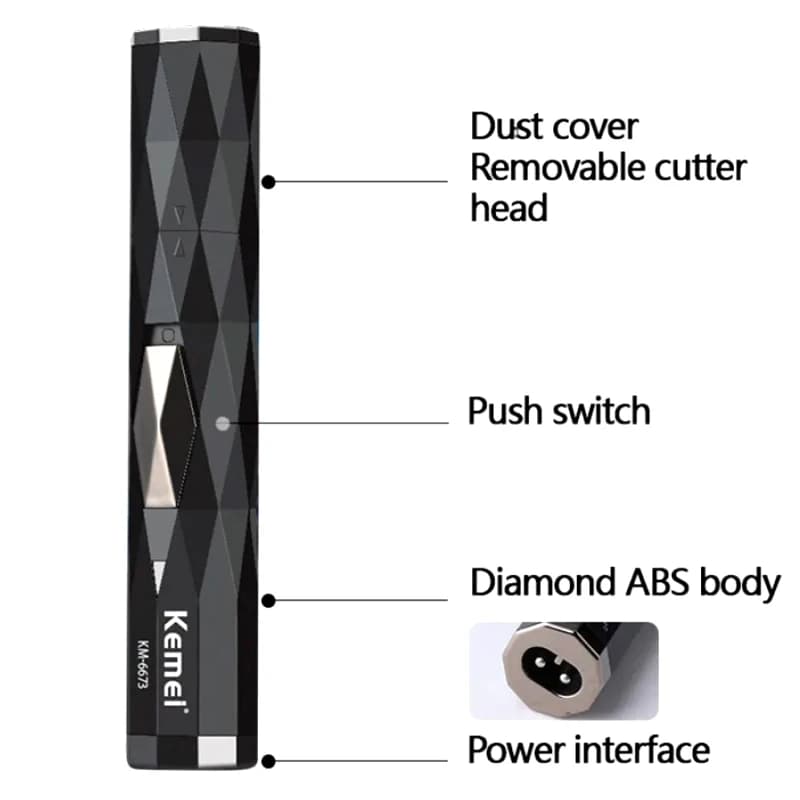 Kemei 2in1 tondeuse à cheveux rechargeable tondeuse à barbe tondeuse à sourcils pour hommes pour net