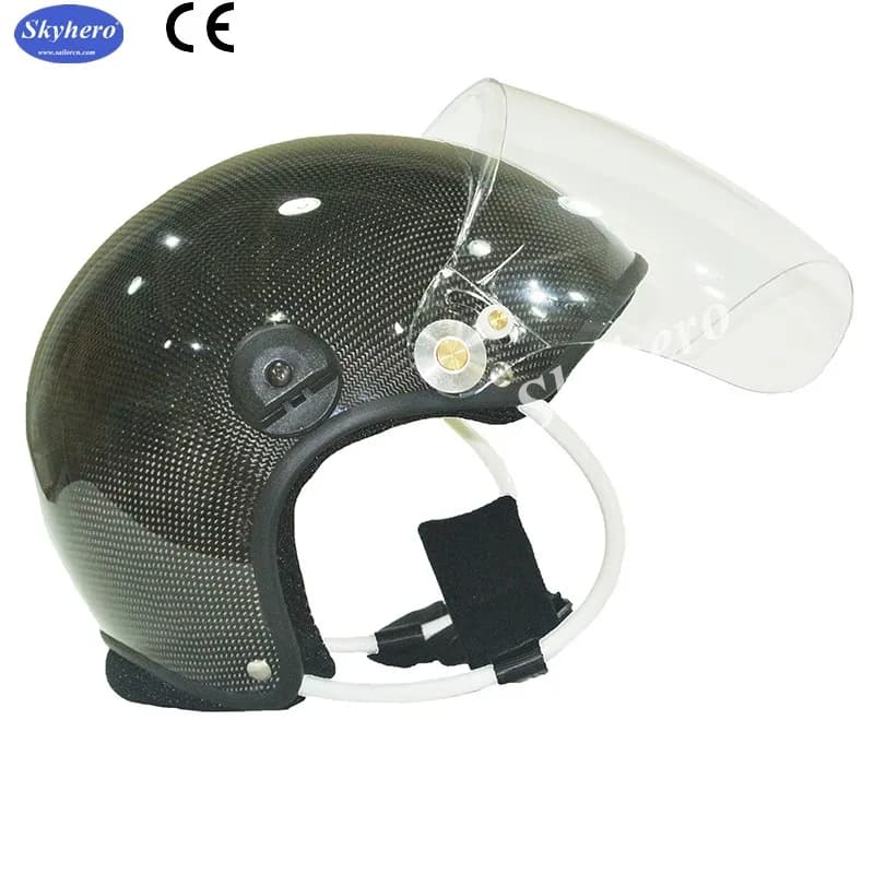 Casque de paramoteur en matériau de carbone véritable, casque de sport PPG, M, L, XL, XXL, 4 tailles