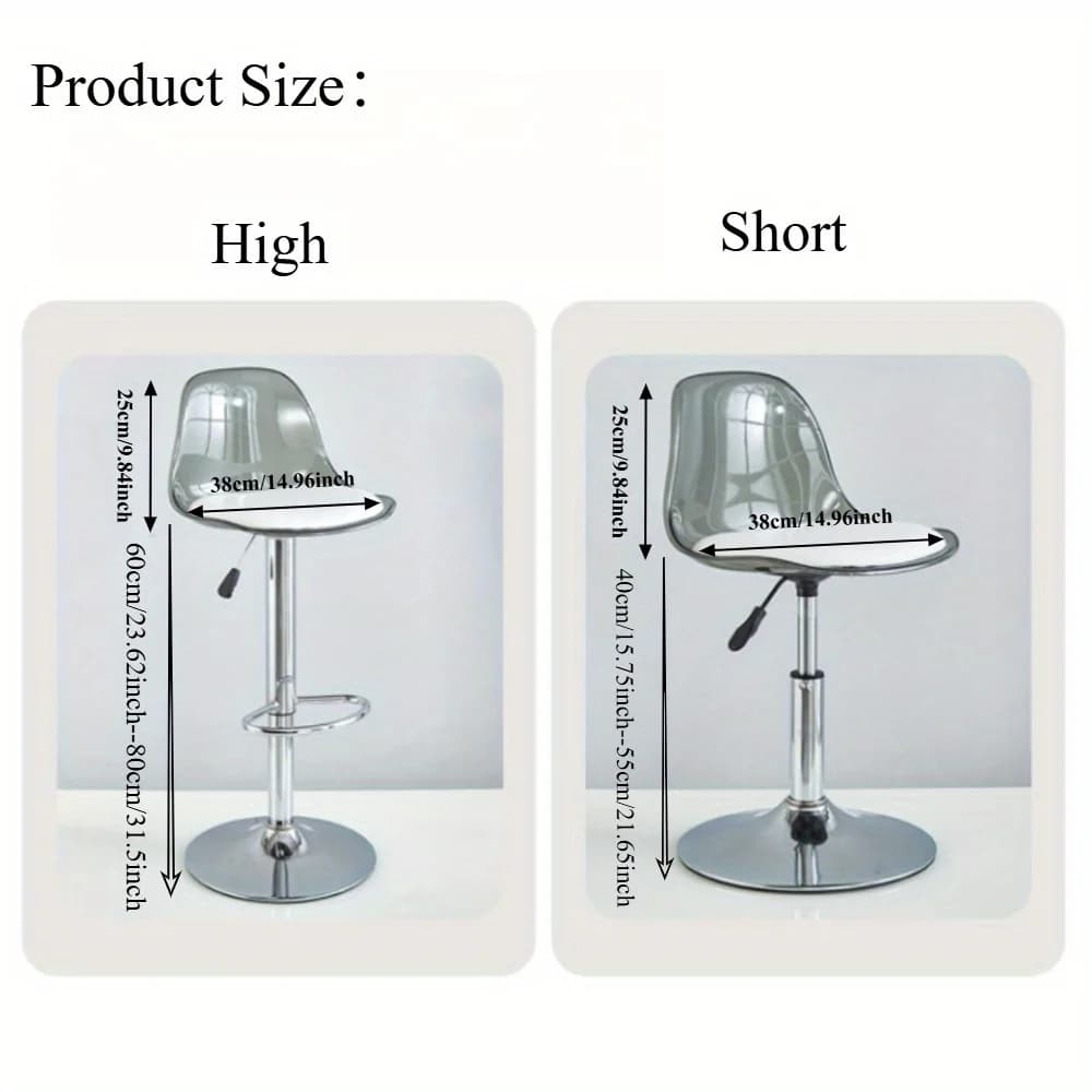 Tabouret de Bar réglable moderne, chaise de Bar pivotante en acrylique, tabouret en cuir PU, chaise 