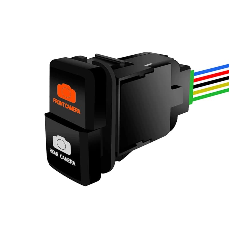 Caméra avant et arrière 12V, ambre, double bouton poussoir pour voiture, pour Toyota Prado 4runner L