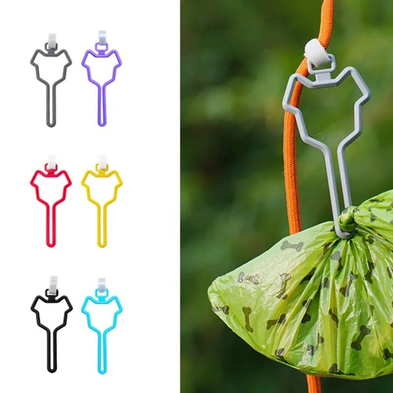 Support de sac de merde de chien, Clip de transport de déchets pour animaux de compagnie, distribute