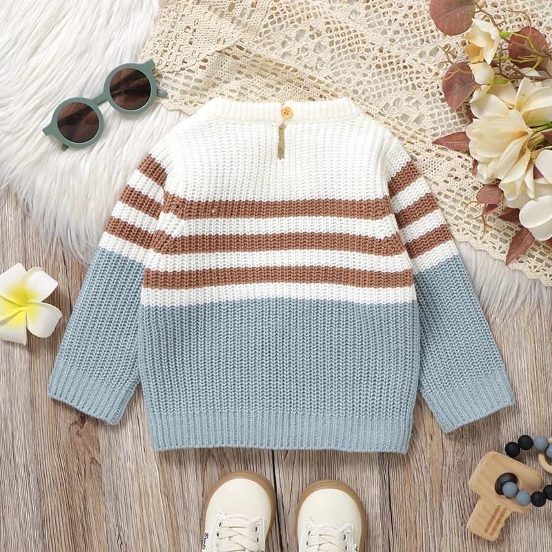Bébé filles chandails tricotés automne décontracté col rond à manches longues nouveau-né infantile g