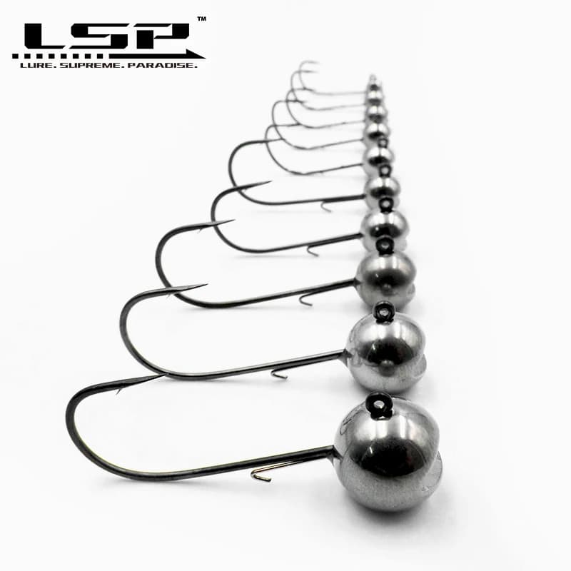 LSP jig head crochet de pêche 1g 1.5g 2g 2.5g 3g 3.5g 5.3g 7g 10g 14g hameçon barbelé matériel de pê