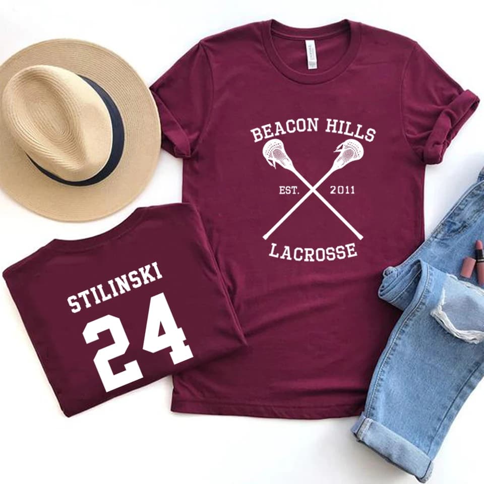 Teen Wolf Stiles Stilinski 24 McCall 11 T-shirt femmes hommes balise collines crosse chemise Dylan O