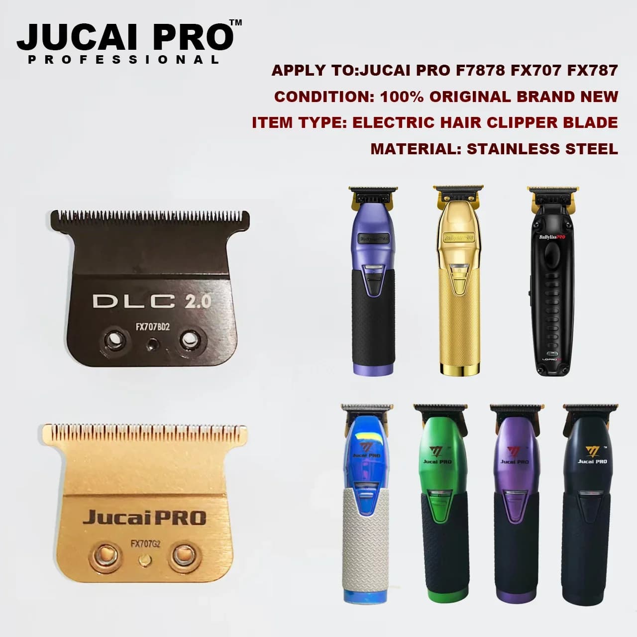 Compatible avec BAB787 et 707Z JUCAI PRO F7878, décoration de barbier professionnel, salon de coiffu