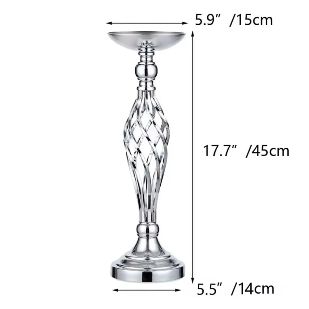 Bougeoir de table en fer doré pour la maison, vase, chemin torsadé, fleur de mariage, accessoires de