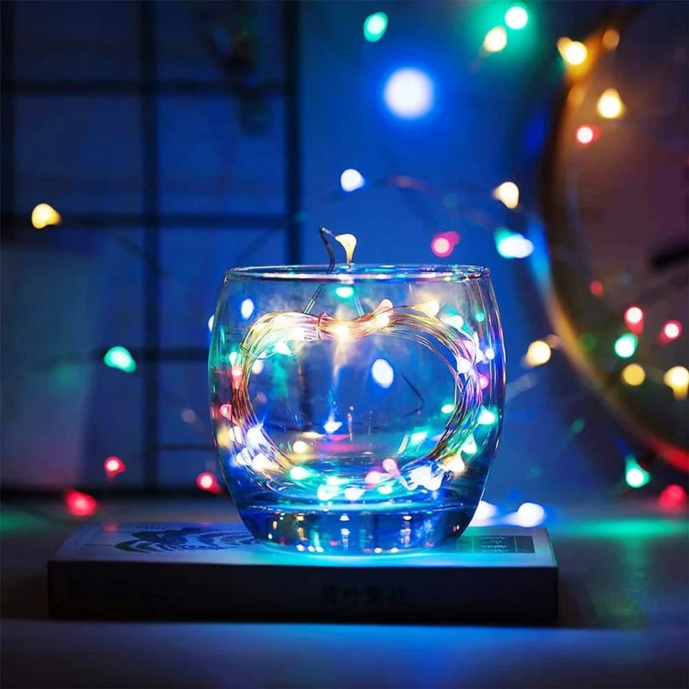 Guirlande lumineuse LED USB de 30 mètres, fil de cuivre et d'argent, guirlande lumineuse féerique ét