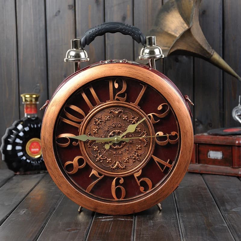 Sac à main rétro pour femmes, horloge créative, sac de montre, réveil personnalisé, Design, petit sa