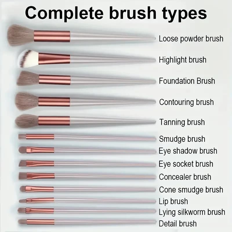 Ensemble de pinceaux de maquillage pour femme, fard à barrage, surligneur, correcteur, fard à joues,