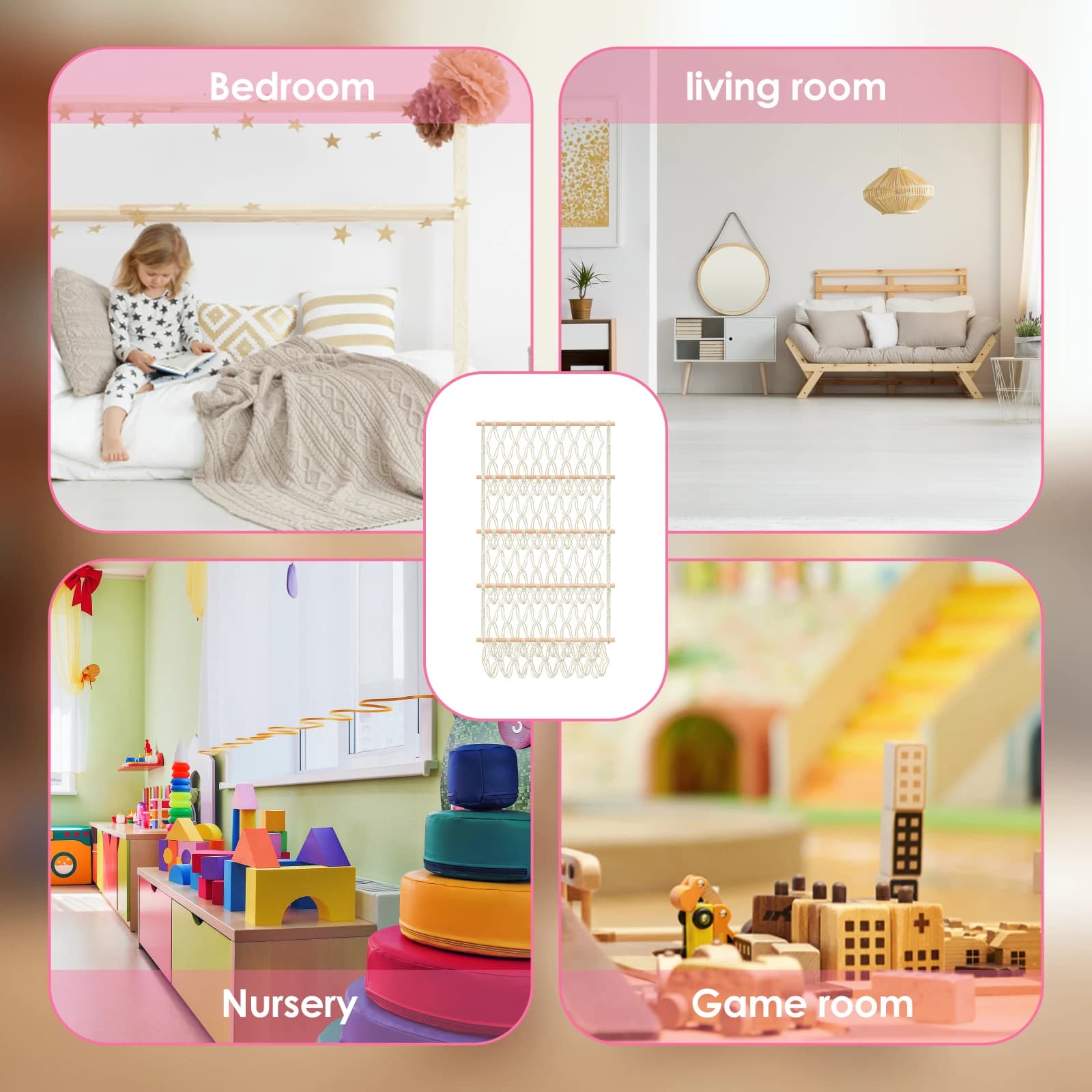 Filet de rangement pour jouets en peluche à 4 couches, filet de rangement pour animaux en peluche de