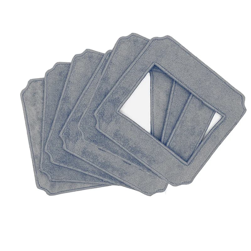 Vadrouilles de nettoyage de verre pour Robot aspirateur W140, chiffons lavables 24x24cm pour laver l