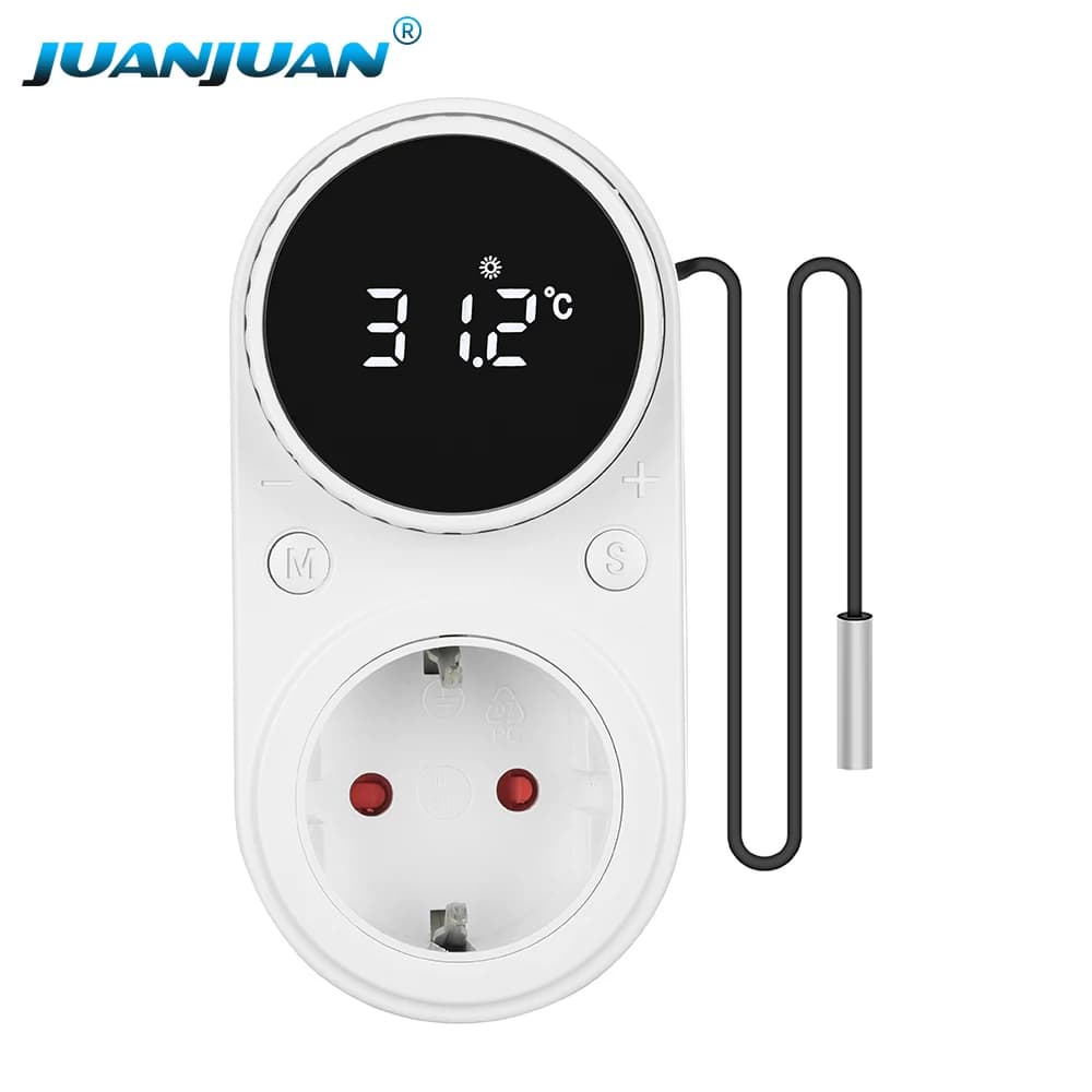 Nouvelle prise thermostat avec capteur de température, interrupteur de compte à rebours, minuterie p
