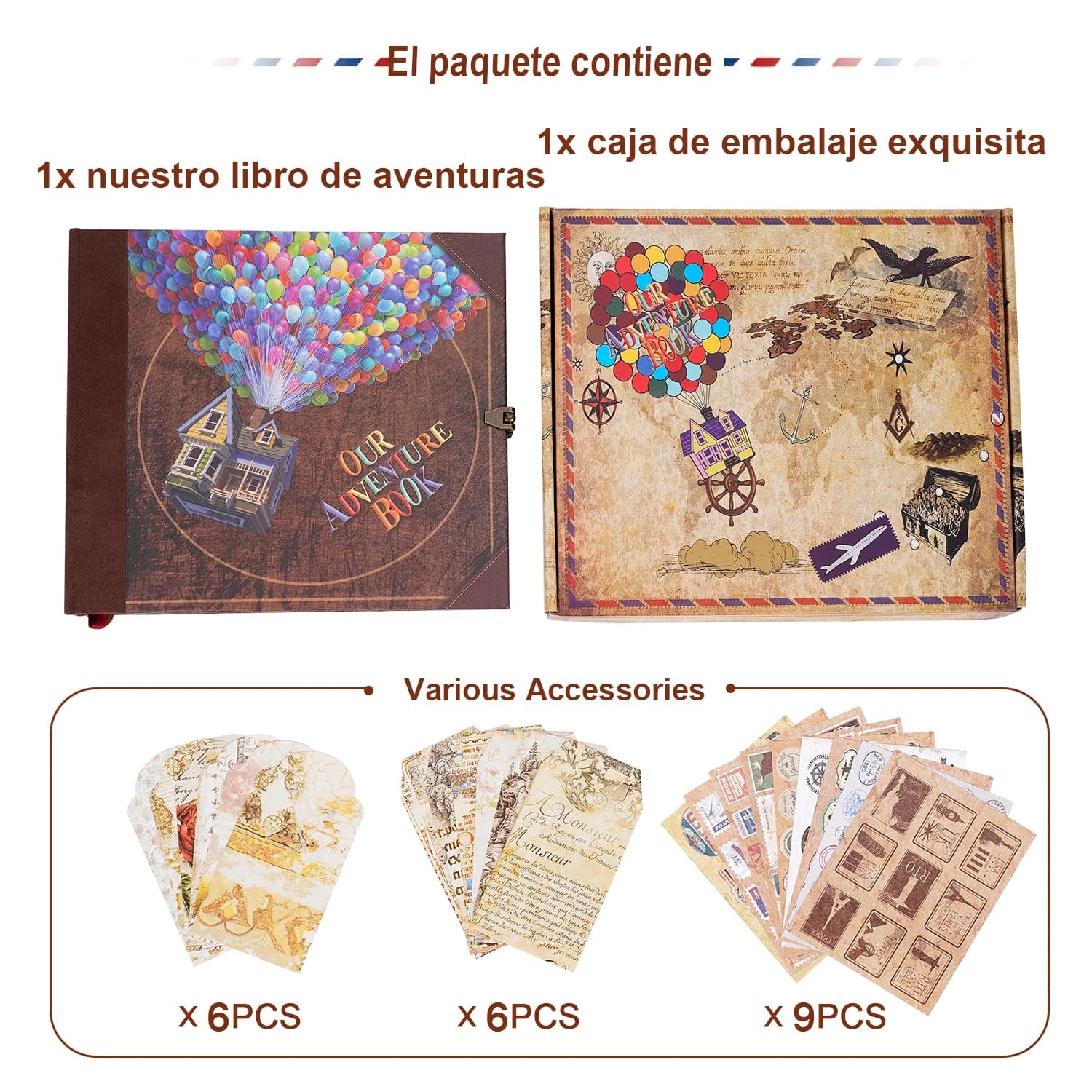 146 pages Scrapbook notre livre d'aventure rétro Kraft Album bricolage à la main Album Photo anniver