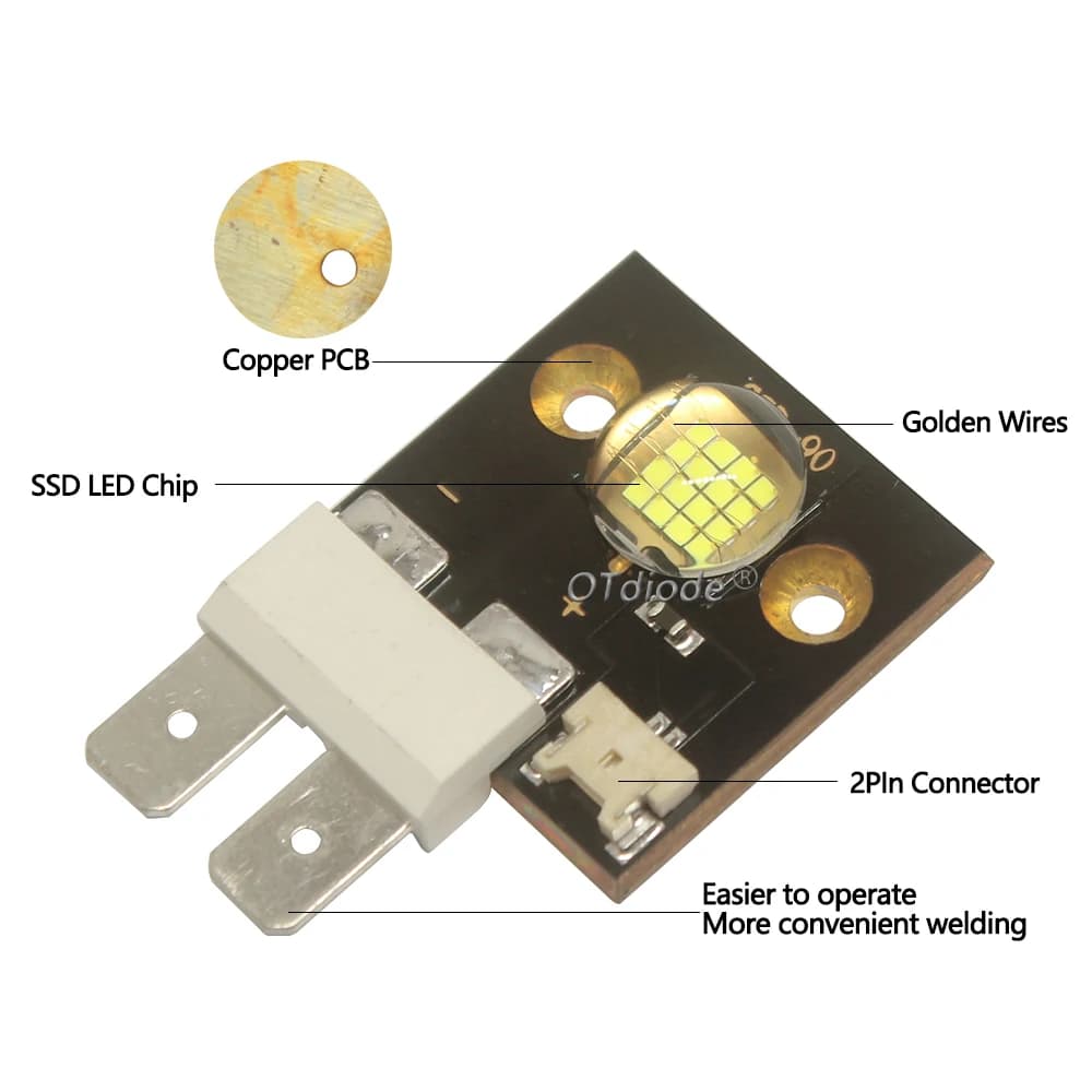 LED 60W 80W 90W 3V 5V12V haute puissance LED puce de lumière de scène CBT90 SCT90 CST-90 blanc chaud