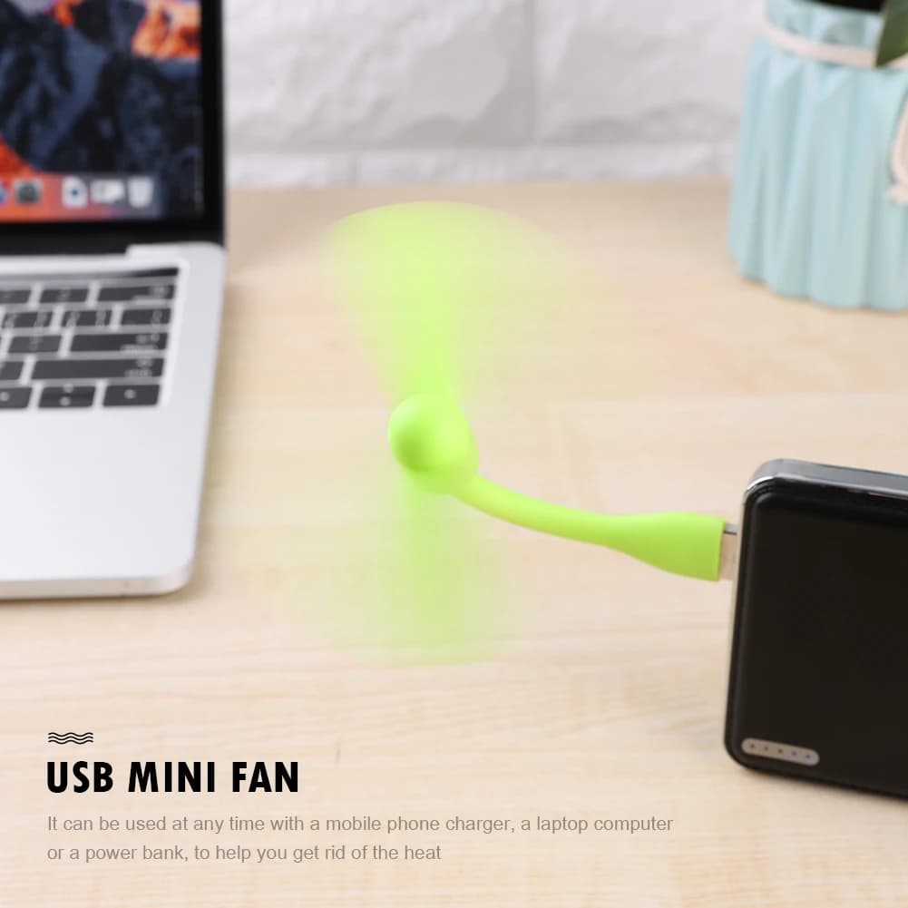 Mini ventilateur USB, ventilateur de refroidissement Flexible et pliable, pour batterie externe, ord