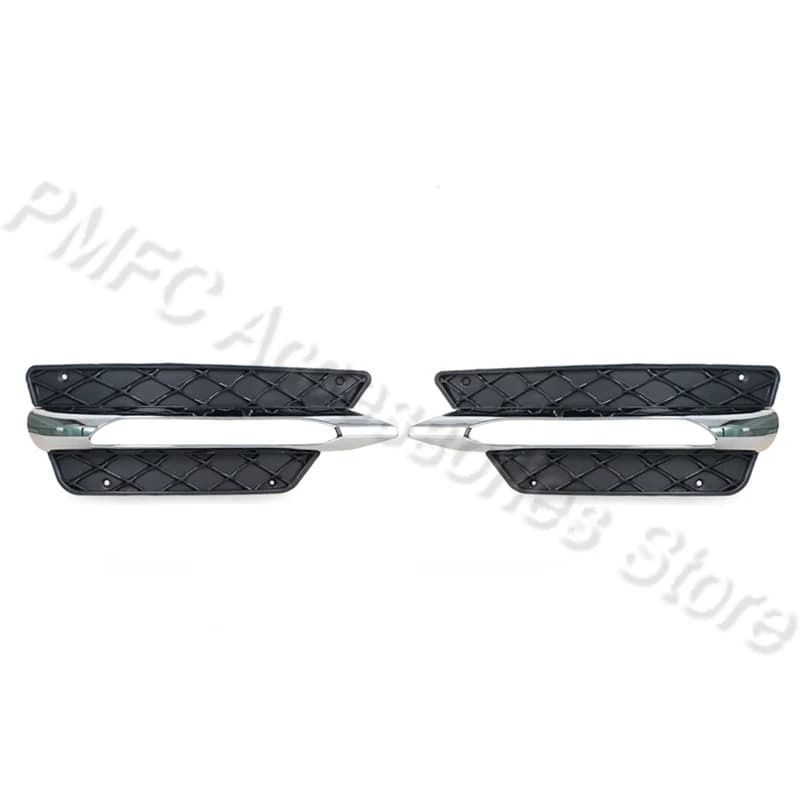 Grilles de pare-chocs avant de voiture, couvercle de phare antibrouillard chromé noir pour mercedes-