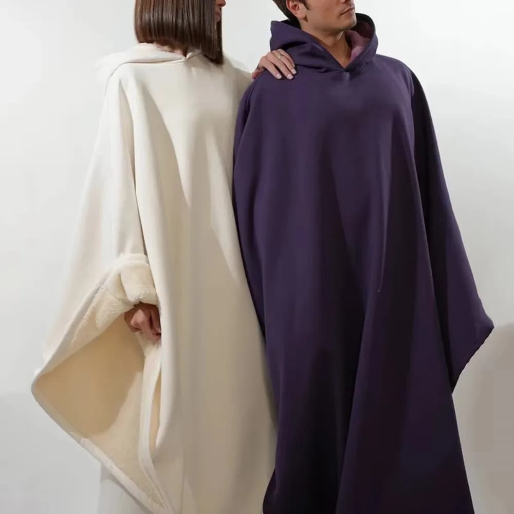 Mode Indio cape Robe à capuche Punk ample couleur unie hommes sweat couverture décontractée avec cha