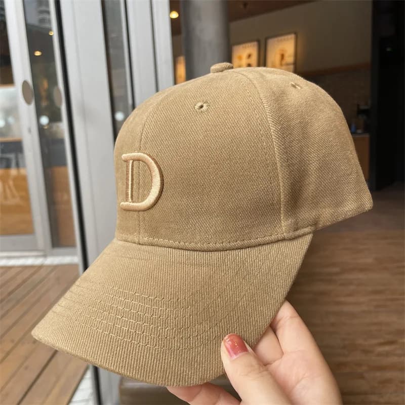 Casquette de baseball à large bord pour hommes et femmes, rouge, broderie, visière en D, casquettes 