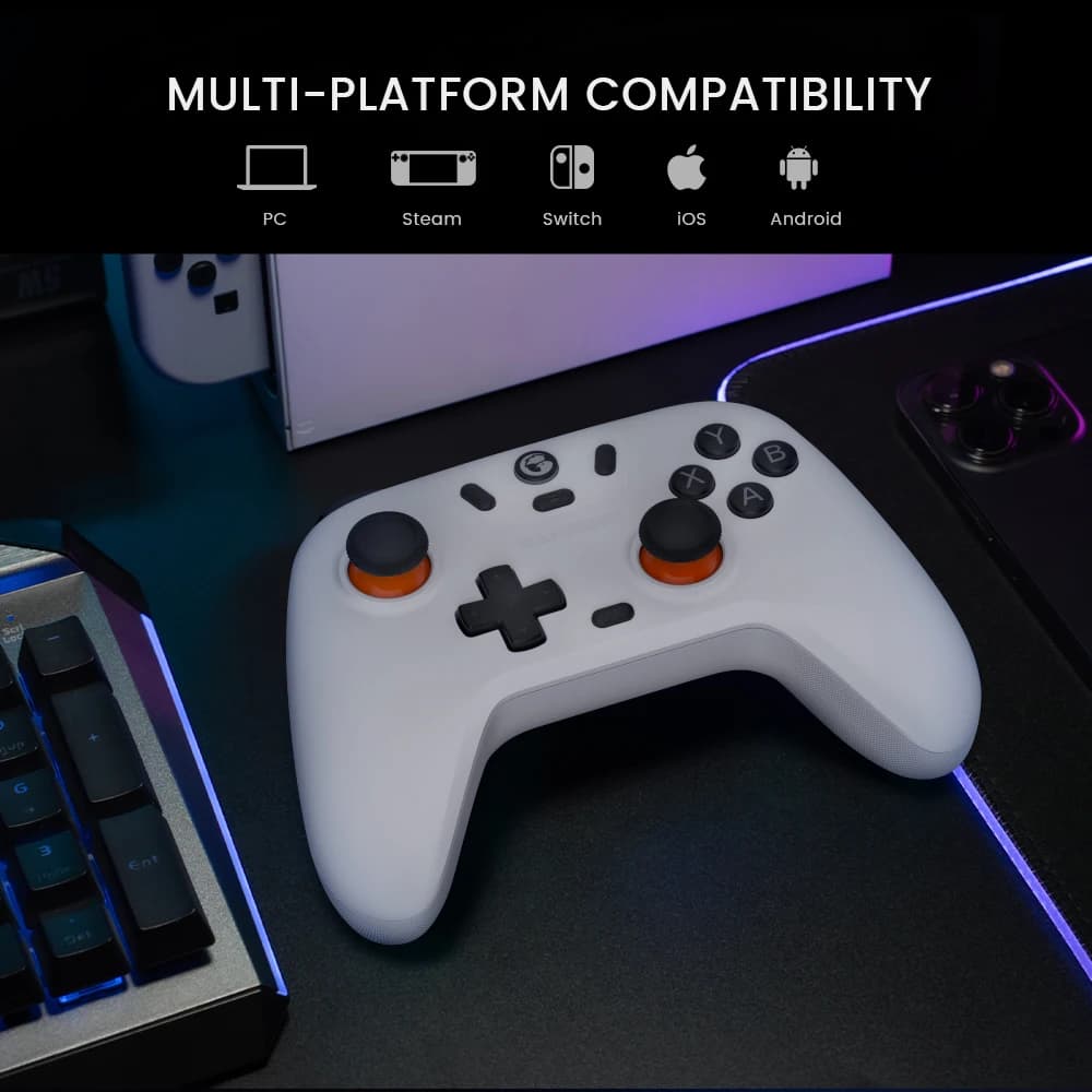 Manette de jeu sans fil GameSir Nova Lite, contrôleur de jeu Bluetooth avec effet Hall pour Switch, 