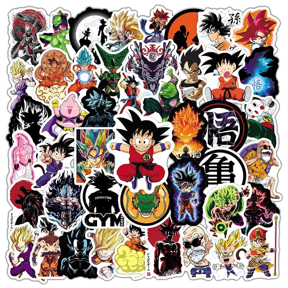 10/30/50pcs Dragon Ball Classique Autocollants Étanches pour Amusant Enfant Dessin Animé Autocollant