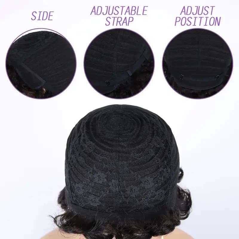 Perruque Pixie en cheveux humains, perruques courtes Pixie pour femmes, perruque entièrement fabriqu