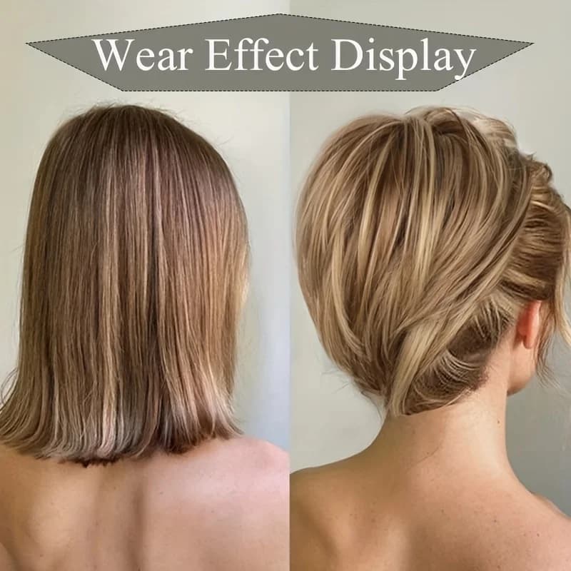 Chouchous synthétiques à griffes élégantes pour femmes, Chignon en désordre, queue de cheval lisse, 