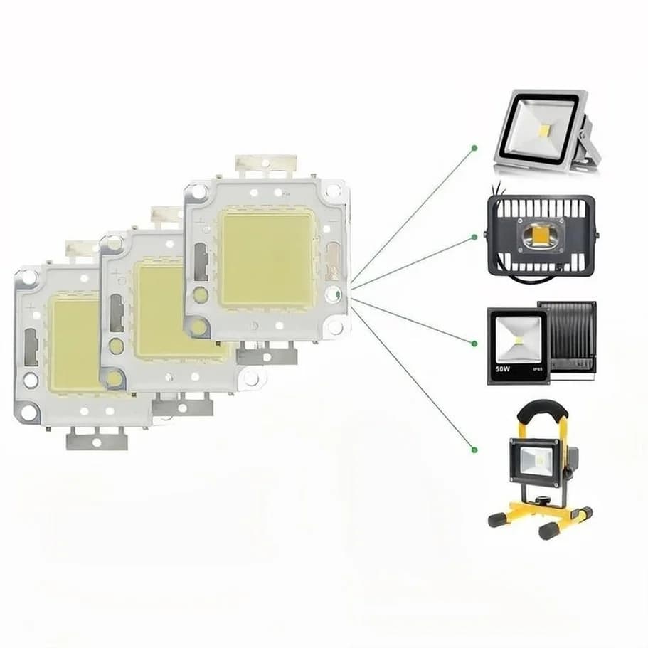 3 pièces 10W 20W 30W 50W 100W LED perles lumière DC12V-36V matrice COB intégré lampe à LED puce SMD 