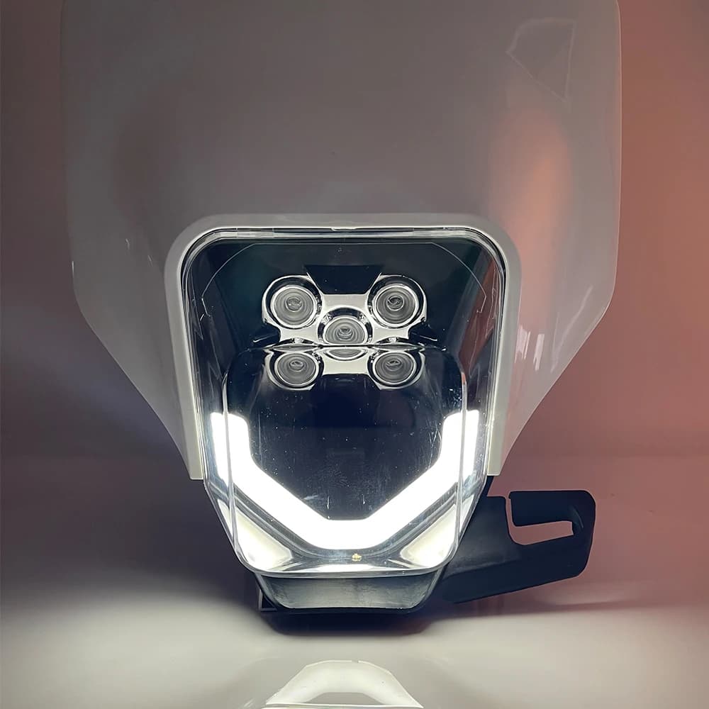 Pour Husqvarna Enduro phare LED moto carénage masque TE FE FC 250 300 350 450 Dirt Bike Supermoto ac