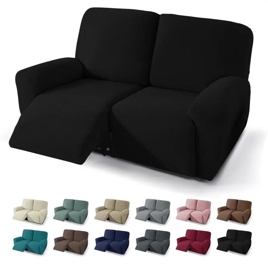 4 housses de canapé inclinable, housses de canapé inclinable extensibles avec fond élastique, jacqua