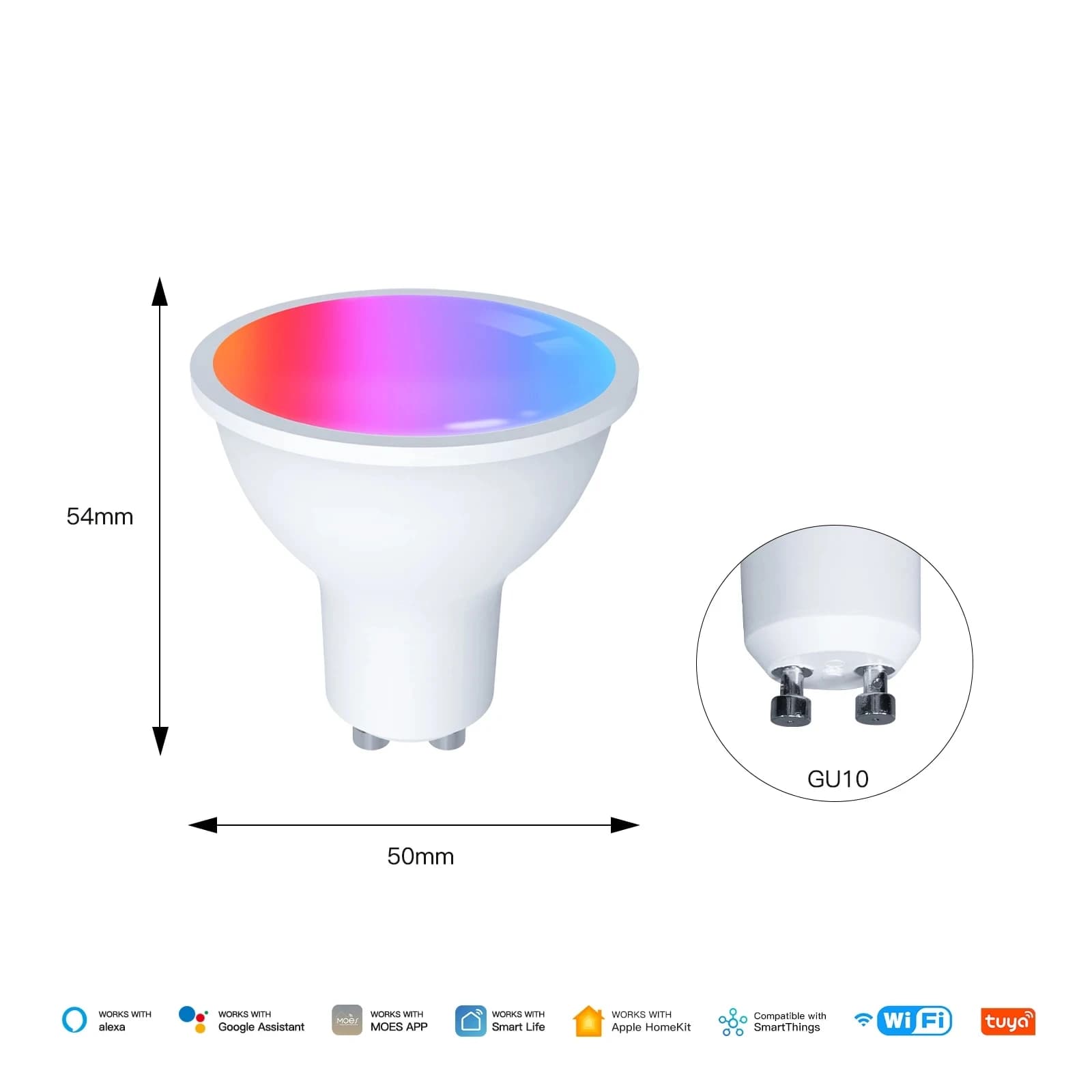 Tuya Matter – ampoule intelligente WiFi, lumière Led à intensité variable, 16 millions de couleurs r