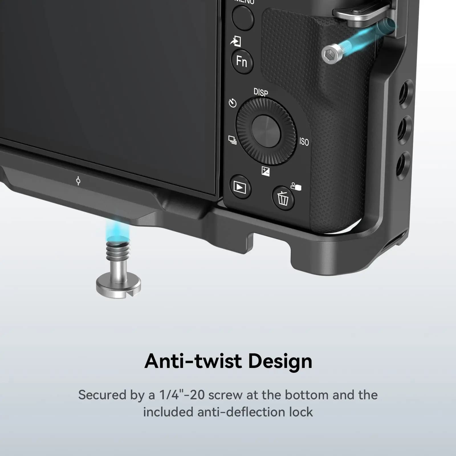 SmallRig pour Cage Sony ZV-E10 avec poignée en Silicone et plaque de dégagement rapide intégrée pour