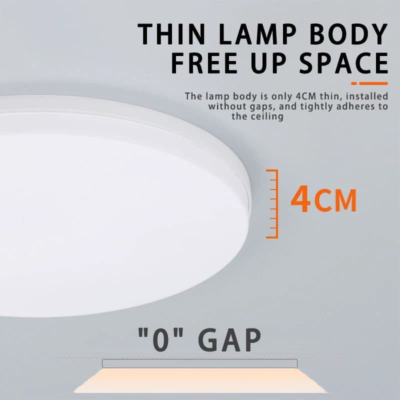 Plafonnier circulaire LED ultra-fin, lumière moderne pour chambre à coucher, salon, 18W 24W 36W 48W,