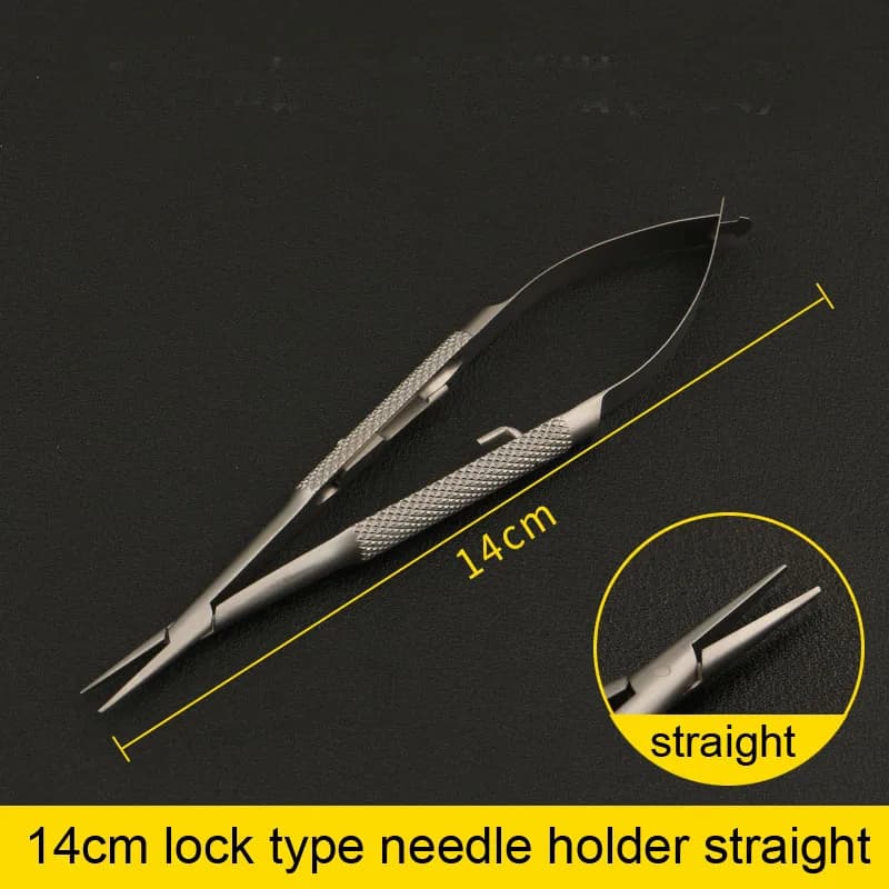 Porte-aiguille de type verrouillage, dispositif d'aiguille de microchirurgie, porte-aiguille fin en 