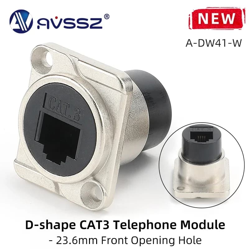 Module de prise en métal Type D USB 3.0 2.0 type-c réseau RJ45 CAT6 CAT6A HDMI 2.0 connecteurs de câ