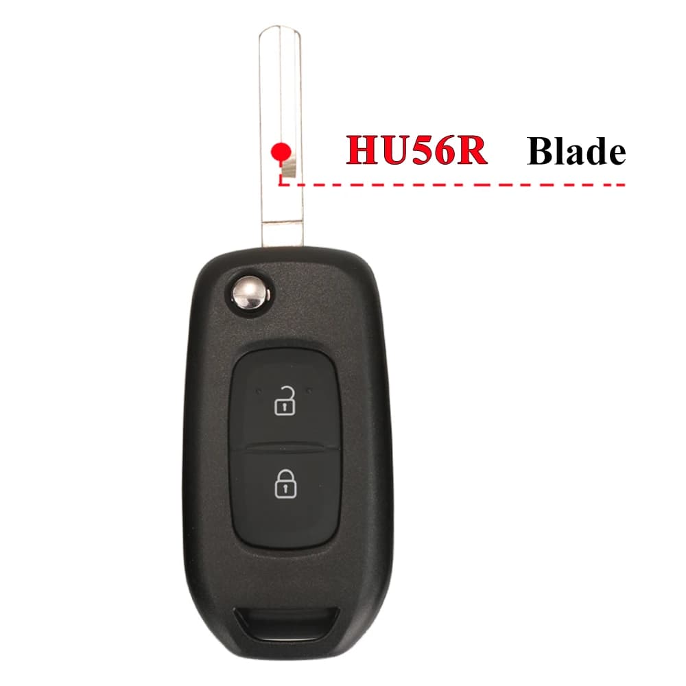 Jingyuqin-Coque de clé de voiture à distance rabattable à 2 boutons, étui pour Renault Dacia Logan 2