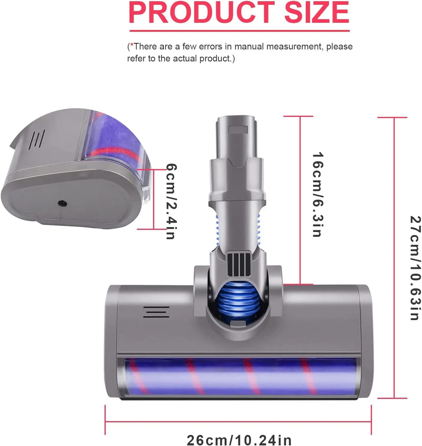 Tête de brosse de sol motorisée, outil pour aspirateur Dyson V6 DC58 DC59 DC61 DC62, balayeuse douce
