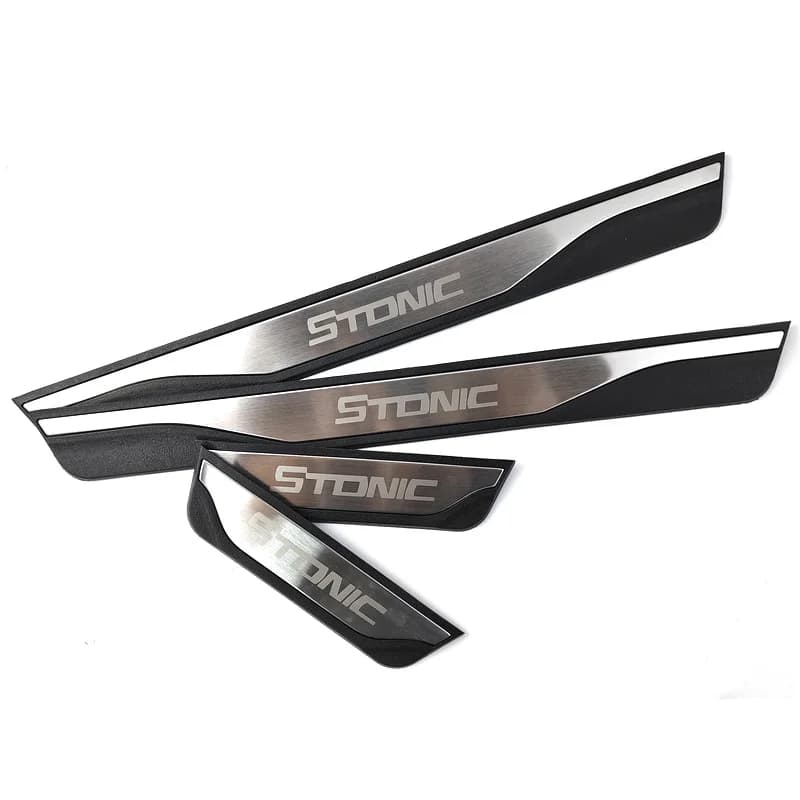 4 pièces/lot ABS acier inoxydable pour 2017-2023 KIA STONIC YB seuil de porte pédale bienvenue plaqu
