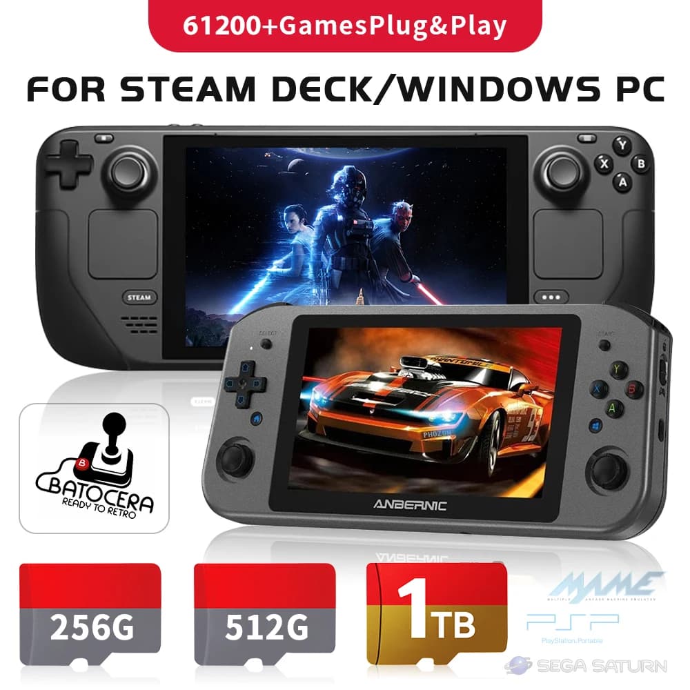 Carte de jeu Batocera 39 OS TF, 1 to, pour Steam Deck/Windows PC/MAC/Console de jeu portable avec pl