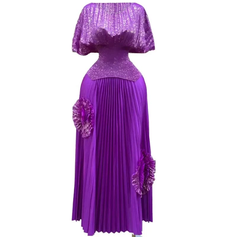 Miyake Style plissé grande taille costume pour femme estampage haut jupe plissée deux pièces mode ju