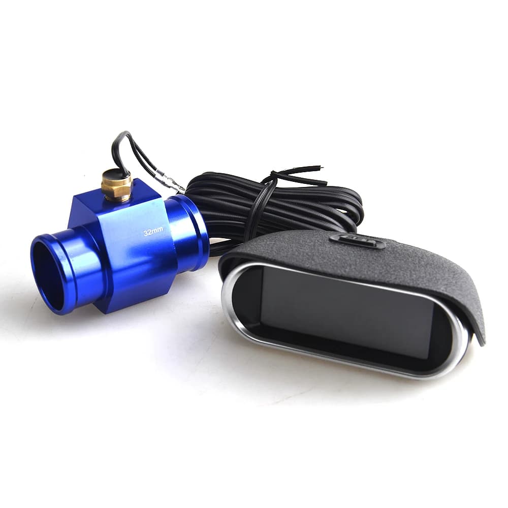 Jauge de température et de voltmètre LCD automatique 2 en 1 avec adaptateur de tuyau de Joint 1/8NPT