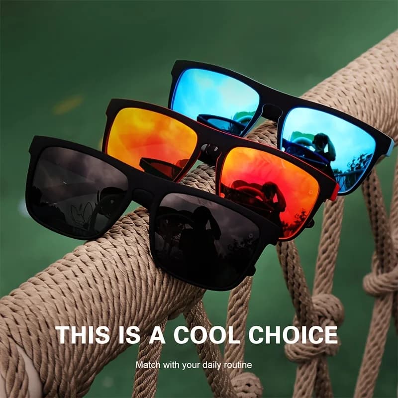Lunettes de soleil polarisées carrées Vintage pour hommes et femmes, pour la conduite, la pêche, mar