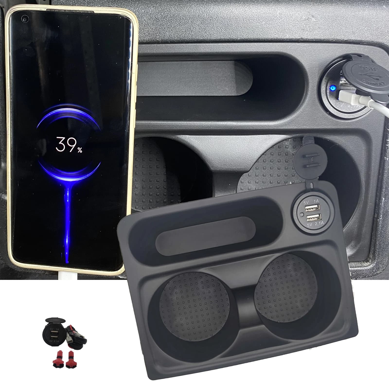 Porte-gobelet d'eau avec USB, boîte de console, porte-gobelet, intérieur shogun Montero, V73, V75, V