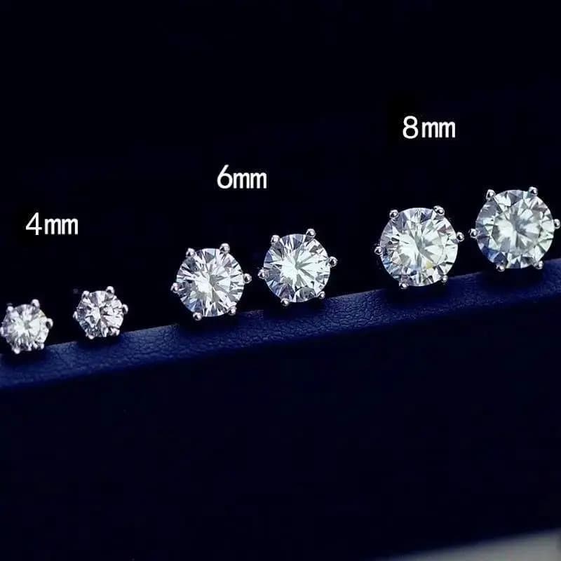 Boucles d'oreilles Moissanite 100% pour femmes, certificat GRA, stylo de Test de diamant, clous d'or