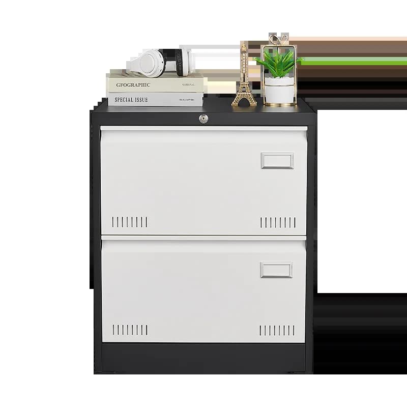 2 MELMetal-Classeur latéral avec serrure, armoire verticale de bureau pour le bureau à domicile/léga