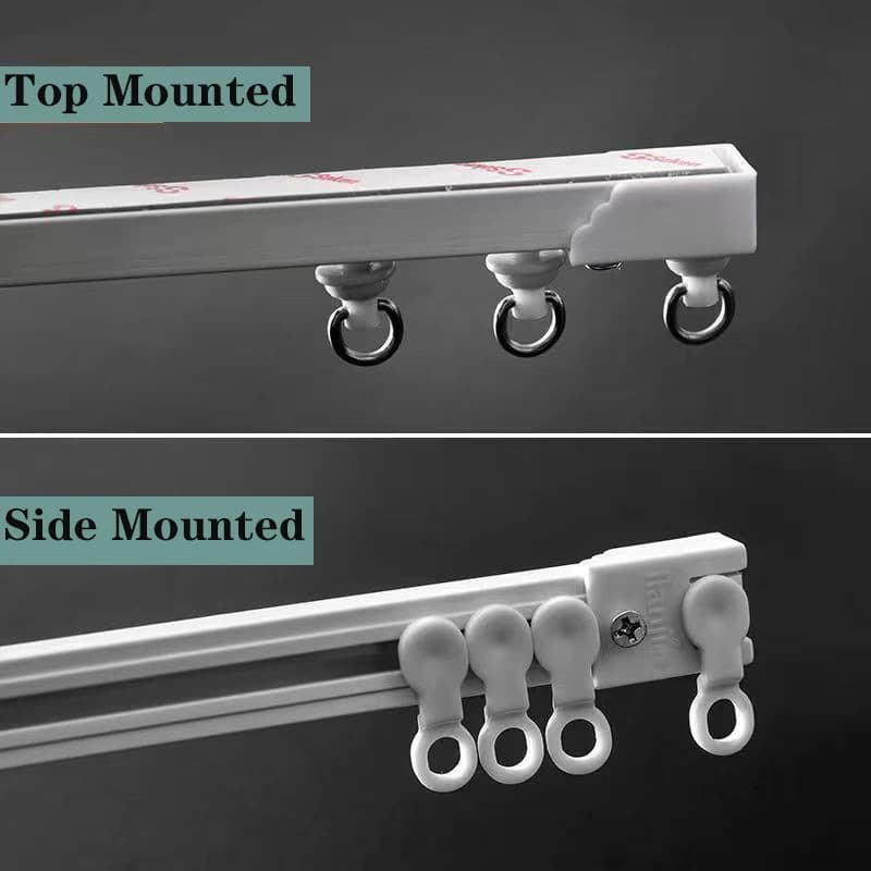 Rail de rideau auto-adhésif solide sans poinçonnage, piste coulissante Nano silencieuse, accessoire 