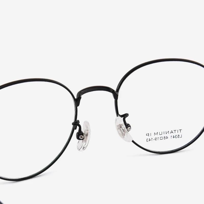 BCLEAR-Lunettes rétro rondes en titane pour hommes et femmes, monture complète, lunettes de myopie, 